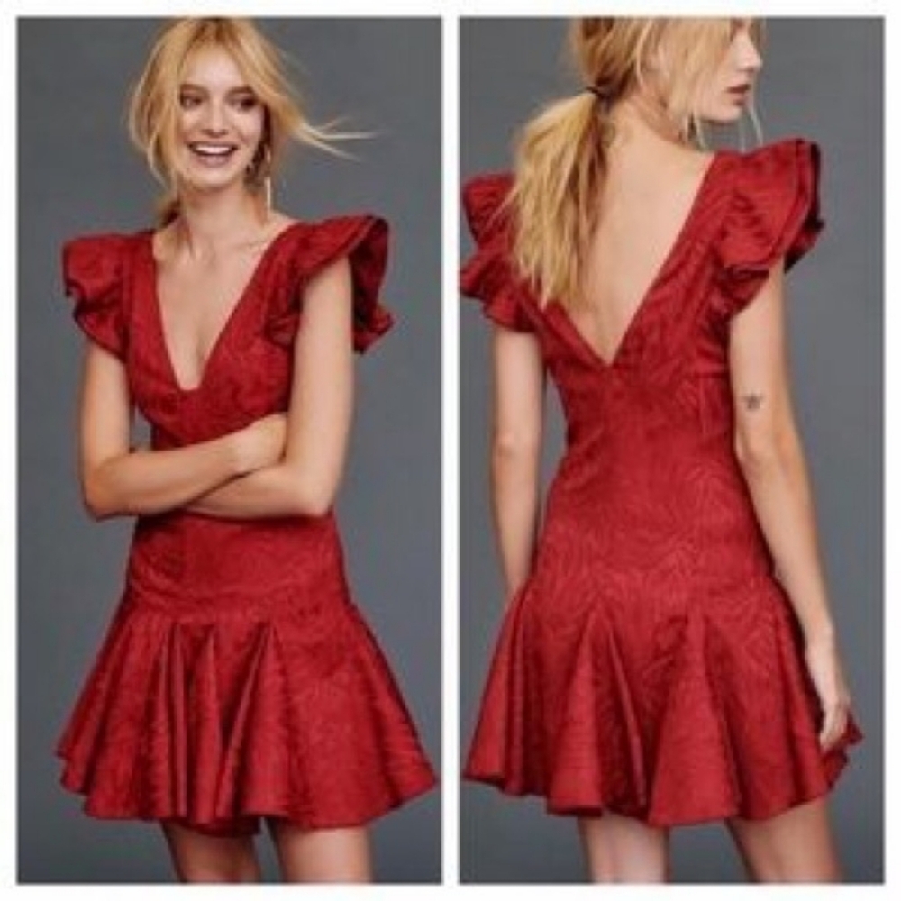 NWT Free People Lily Dress - BURGUNDY WINE - Thanksgiving Holiday Dress